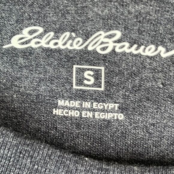 Eddie Bauer Men's Graphic Long Sleeve Tee Size S Sky Captain Reflections #711 - Picture 7 of 8